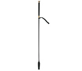 Love In Leather Riding Crop with Coloured Metal Ferrule - Brass - Whips And Crops
